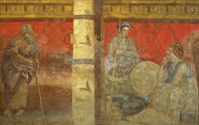 Die Personifikation von Makedonien und ein Philosoph, aus der Villa von P. Fannius Synistor, Boscoreale, ca. 50-40 v. Chr. von Unbekannt Unbekannt